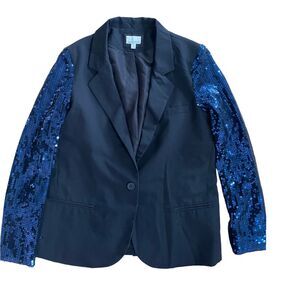 Dazzling Navy Sequin Sleeve ILOVEH81 Blazer‎ size 8